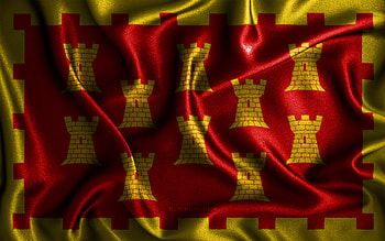 Greater Manchester flag, , silk wavy flags, english counties, Flag of Greater Manchester, fabric flags, 3D art, Greater Manchester, Europe, Counties of England, Greater Manchester 3D flag, England HD wallpaper