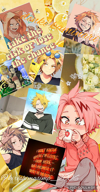 Denki kaminari, chargebolt, mha, stun-gun hero: chargebolt, bnha, cute, japanese, pastel yellow, class 1a, positive quotes, anime, pastel orange HD phone wallpaper
