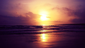 Nature, Sunset, Sky, Sea, Handsomely, It's Beautiful HD wallpaper