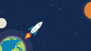 Earth Rocket Minimalism, earth, rocket, minimalism, artist, digital-art HD wallpaper