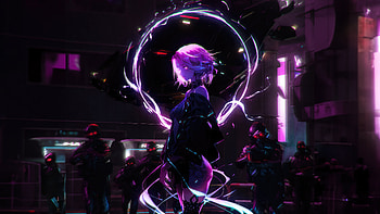 Neon Witch Nights Of Magic, neon, artist, artwork, digital-art, artstation HD wallpaper