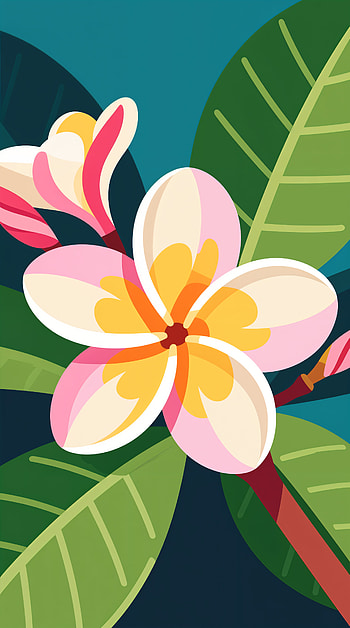 Plumeria Bloom — Tropical HD phone wallpaper