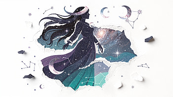Cosmic Goddess — Celestial, Woman, Silhouette, Galaxy HD wallpaper