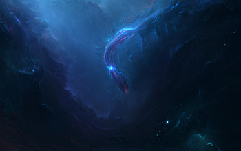 Neon Space Nebula , space, nebula, artist, artwork, digital-art, deviantart HD wallpaper