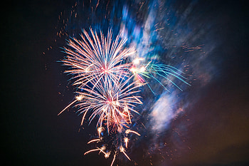 Holidays, Salute, Sparks, Multicolored, Motley, Holiday, Glow HD wallpaper