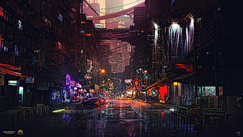 Ghost in the Shell, Cyberpunk concept, Futuristic cityscape HD wallpaper