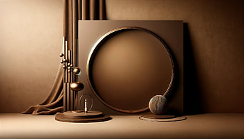 Brown Aesthetic Abstract Art -, brown aesthetic, Abstract, minimalist, geometric shapes HD wallpaper
