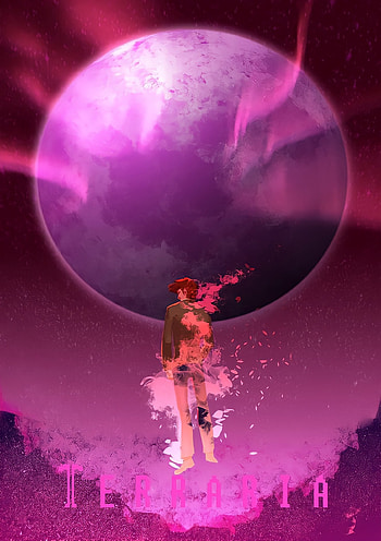 Terraria, Moon, Rose HD phone wallpaper