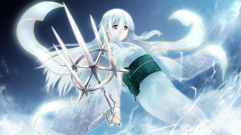 Tokyo Babel, night, white, kimono, magic, cg, game, girl HD wallpaper
