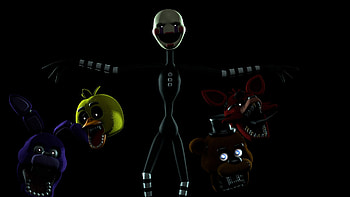Freddy (Five Nights At Freddy's), Five Nights At Freddy's, Puppet (Five Nights At Freddy's), Five Nights At Freddy's 2, Video Game, Bonnie (Five Nights At Freddy's), Chica (Five Nights At Freddy's), Foxy (Five Nights At Freddy's) HD wallpaper
