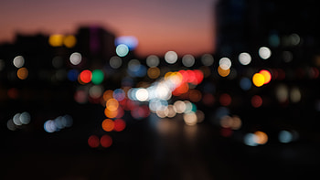 Evening, bokeh, blur, colorful HD wallpaper
