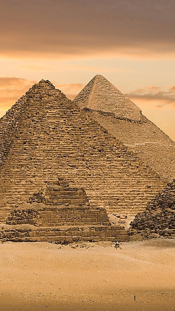 Pyramids of Giza, Ancient wonders, Egyptian history, Majestic architecture HD phone wallpaper