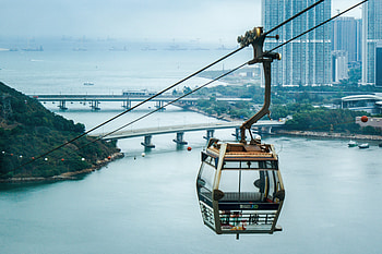 Cities, Island, Hong Kong, Hong Kong S.a.r, Cable Car, Cableway, Cabin, Lantau HD wallpaper