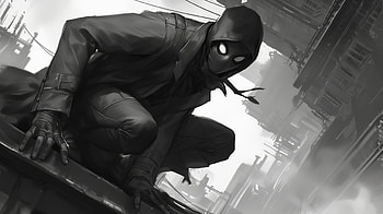 Spider-Man Noir - Monochrome Comic Hero Background, Comic, Spider-Man Noir HD wallpaper