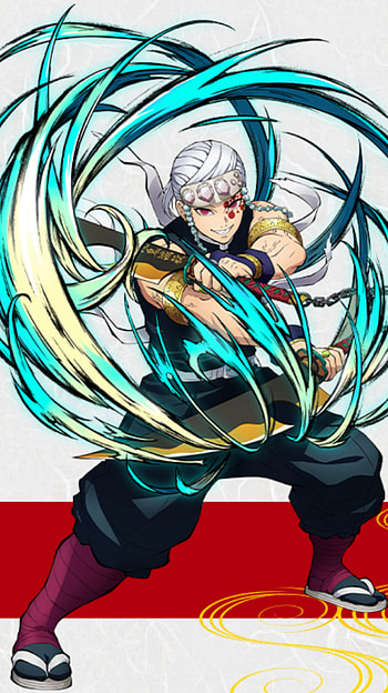 Uzui Tengen, art, cartoon HD phone wallpaper