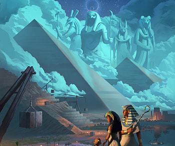 egyptian, fantasy, gods HD wallpaper