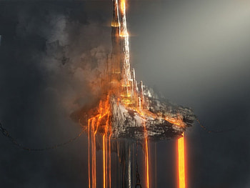 Floating Castle, abstract, fantasy HD wallpaper