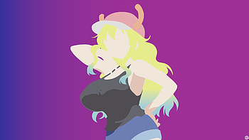 Minimalist Lucoa from Miss Kobayashi's Dragon Maid, minimalist, Anime, Miss Kobayashi's Dragon Maid, minimalist anime HD wallpaper