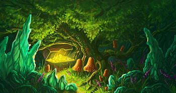 Art, Gold, Treasure, Chest, Coins HD wallpaper