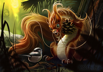 Not a squirrel, bird, fantasy, dragon, into the bear, veverita, intothebear, squirrel HD wallpaper