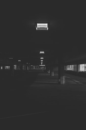 Dark, Bw, Chb, Parking, Underground HD phone wallpaper
