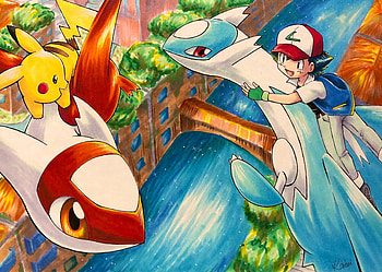 Latios and Latias, Pokemon anime, Twitter post, Legendary duo HD wallpaper