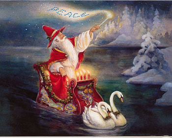 Spreading Peace, winter, spreading, lake, northpole, swans, sleigh, snow, christmas, trees, december, candles, peace, santa HD wallpaper