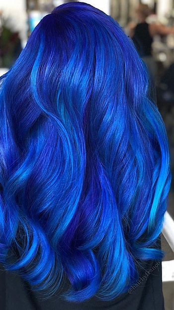 Blue Colour, Blue Colour Hairs HD phone wallpaper