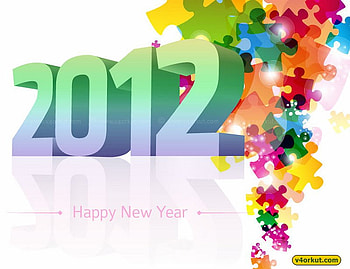 2012, holiday, abstract, time, new year HD wallpaper