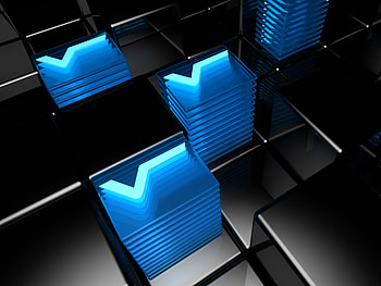 Black & Blue, cgi, abstract, 3d, art HD wallpaper