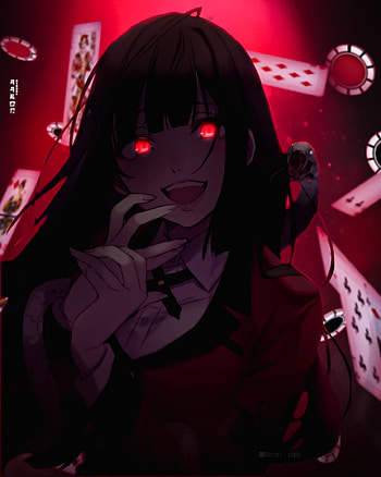 Yumeko, magenta, art, anime HD phone wallpaper