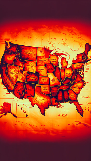 Vibrant USA Map , map HD phone wallpaper