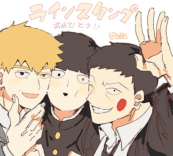 Ekubo (Mob Psycho 100), Arataka Reigen, Shigeo Kageyama, Anime, Mob Psycho 100 HD wallpaper