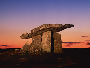 Landscape, Sunset, Stones HD wallpaper