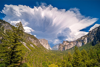 Storm Clouds Over Yosemite N.P., California, clouds, nature, mountains, usa HD wallpaper