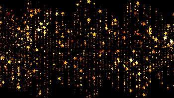 Shining gold stars, Christmas decoration, Black background, Celebratory atmosphere HD wallpaper