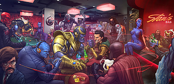 Marvel Villains, supervillain, marvel, thanos, deviantart, electro, trevor-slattery, bolivar-trask, loki, mystique, winter-solider, logan HD wallpaper