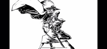 Anime Warrior in Black and White - Monsters Theme, Anime, Monsters: 103 Mercies Dragon Damnation HD wallpaper