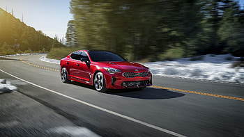 Motion blur, red car, 2019 Kia Stinger HD wallpaper