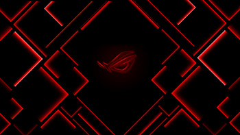 Rog Red Logo , republic-of-gamers, asus, computer, games, logo, abstract, dark, black HD wallpaper