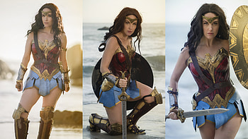 Cosplay, girl model, beautiful, wonder woman HD wallpaper