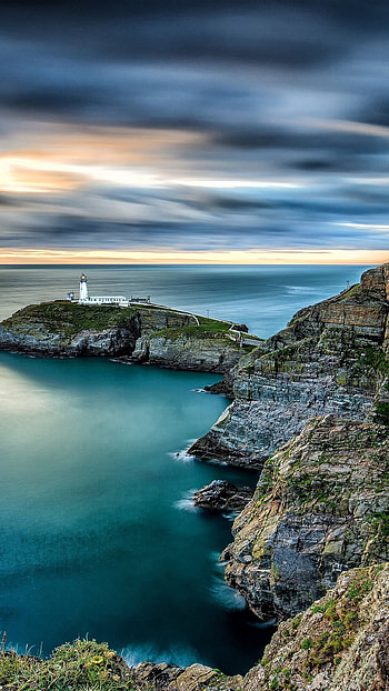 Seascape, Sea horizon HD phone wallpaper