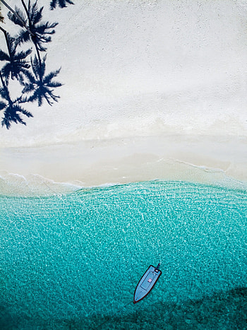 Nature, Water, Sea, Beach, View From Above, Boat HD phone wallpaper
