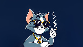 Cool Tom, tom, cartoons, minimalism, minimalist, artist, artwork, digital-art HD wallpaper