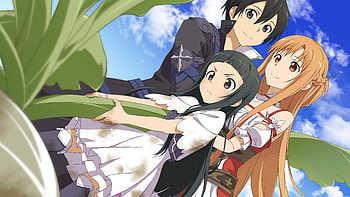 Kirito, Sword Art Online Hollow Realization, U , Asuna and Yui HD wallpaper