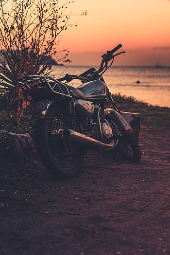 Sunset, Motorcycles, Back View, Rear View, Motorcycle, Motor HD phone wallpaper