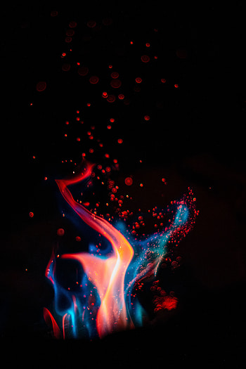Fire, Dark, Glare, Flame, Sparks HD phone wallpaper