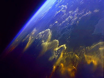 The edge, blue, earth, countries, edge, green, space HD wallpaper