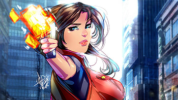 Pointing Weapon Girl Artistic Art, artist, artwork, digital-art HD wallpaper