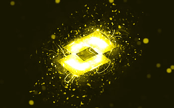 Lotto yellow logo, , yellow neon lights, creative, yellow abstract background, Lotto logo, brands, Lotto HD wallpaper
